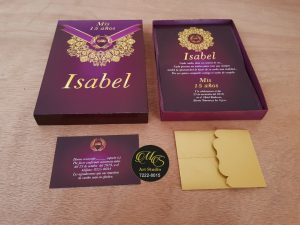 Invitación para 15 años en caja