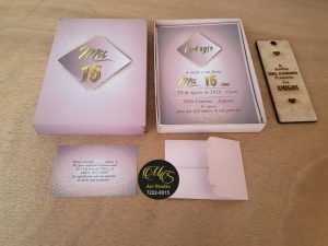Invitación para 15 años en caja