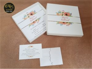 Invitación de bodas modelo caja